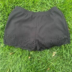 SHEIN Black Eyelet shorts